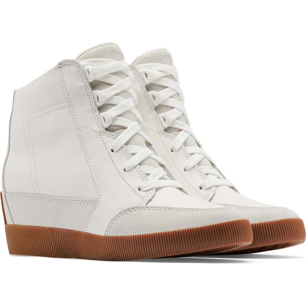 Sorel White High-Top Sneakers with Gum Sole